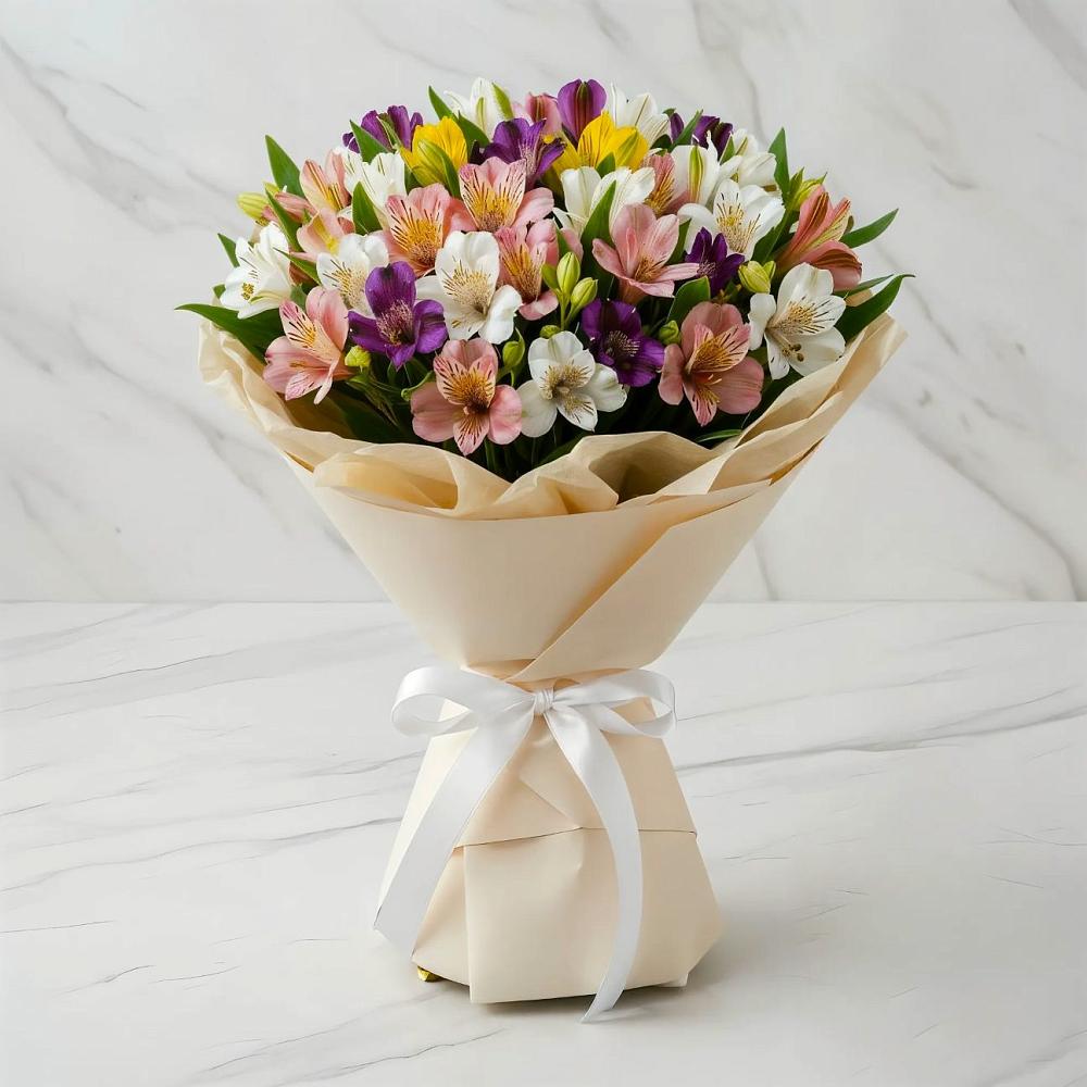 Букет цветов из: Альстромерии в Приближной