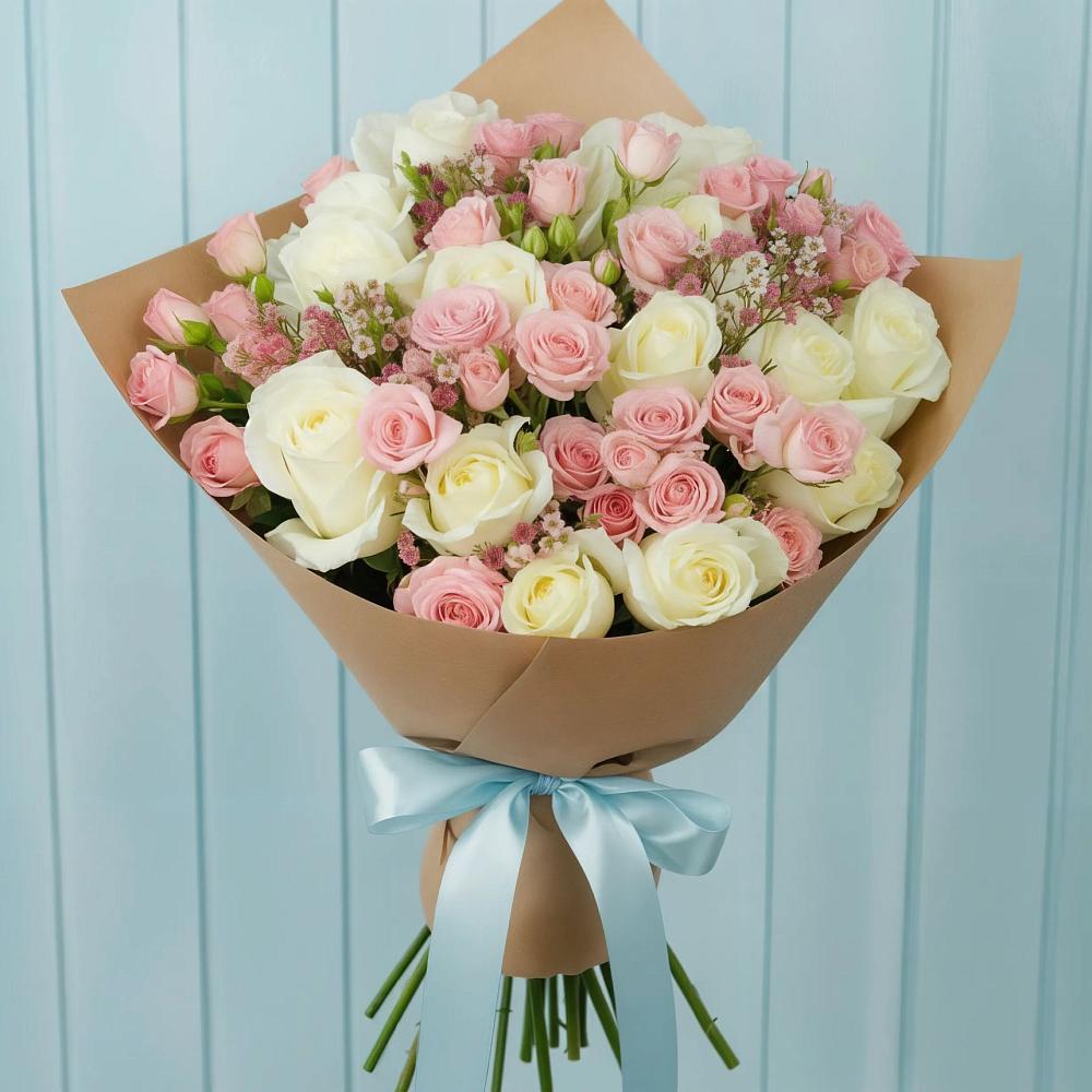 Букет цветов из: Розы в Приближной