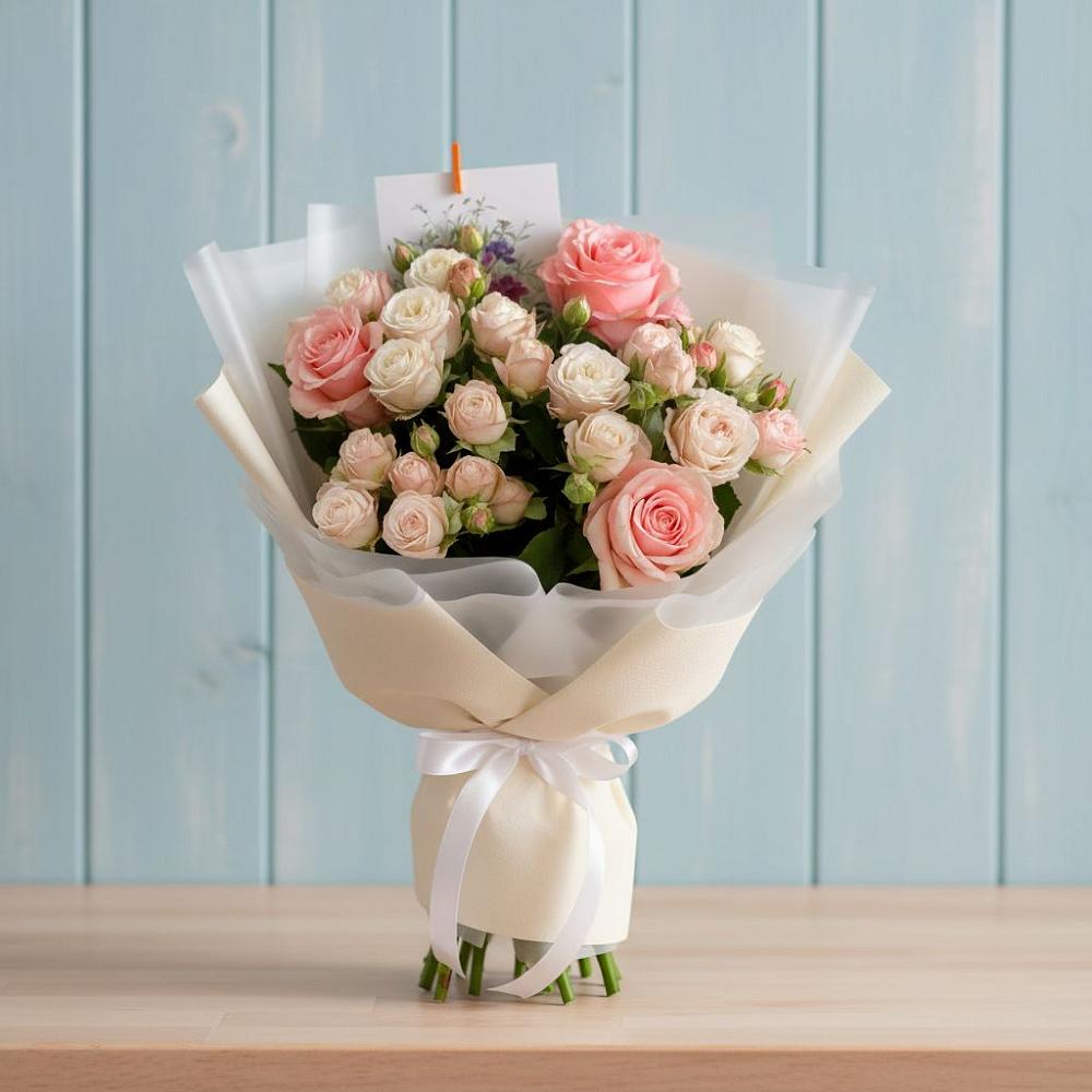 Букет цветов из: Розы в Приближной