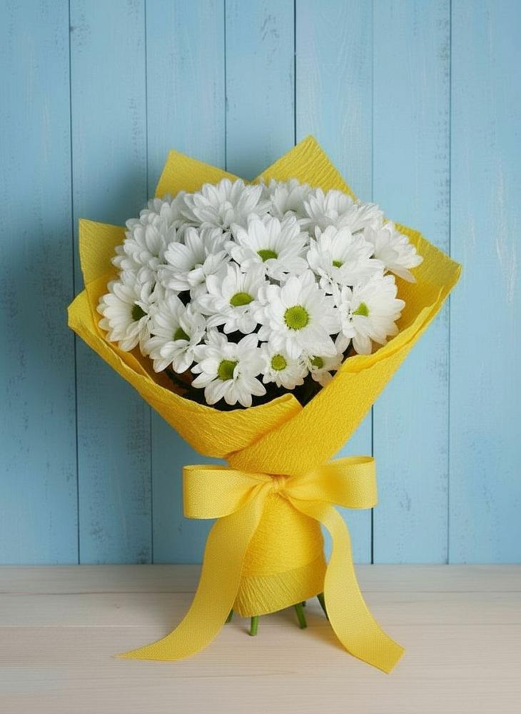 Букет цветов из: Хризантемы в Приближной