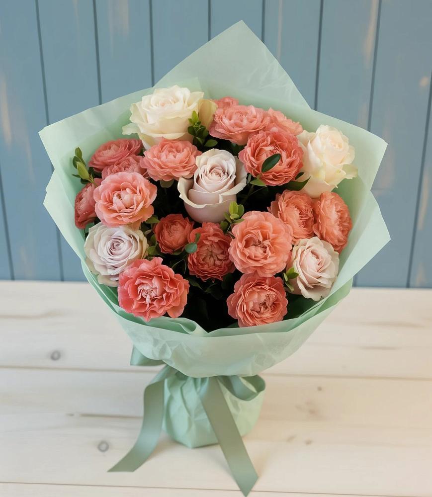 Букет цветов из: Розы в Приближной