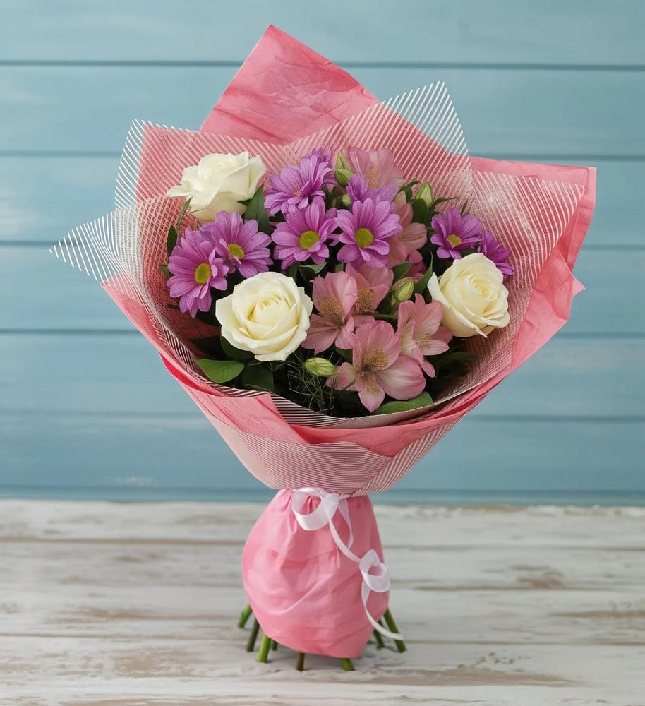 Букет цветов из: Герберы в Приближной