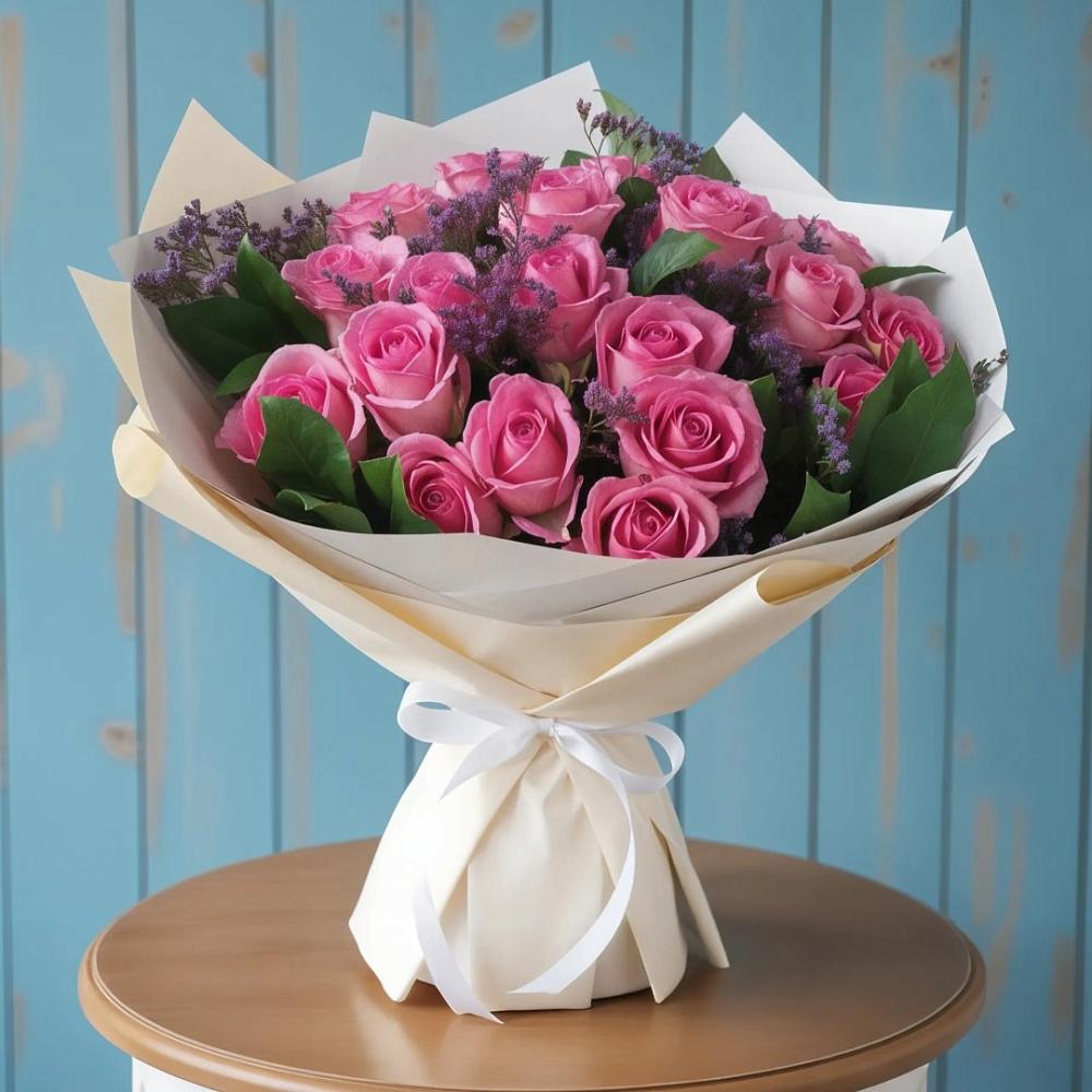 Букет цветов из: Розы в Приближной