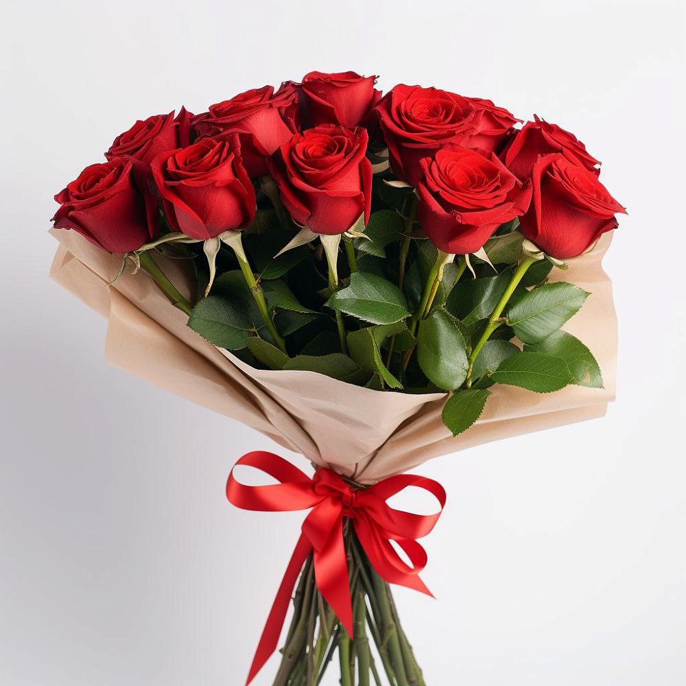 Букет 11 Красных роз Эдлесс Лав в Приближной
