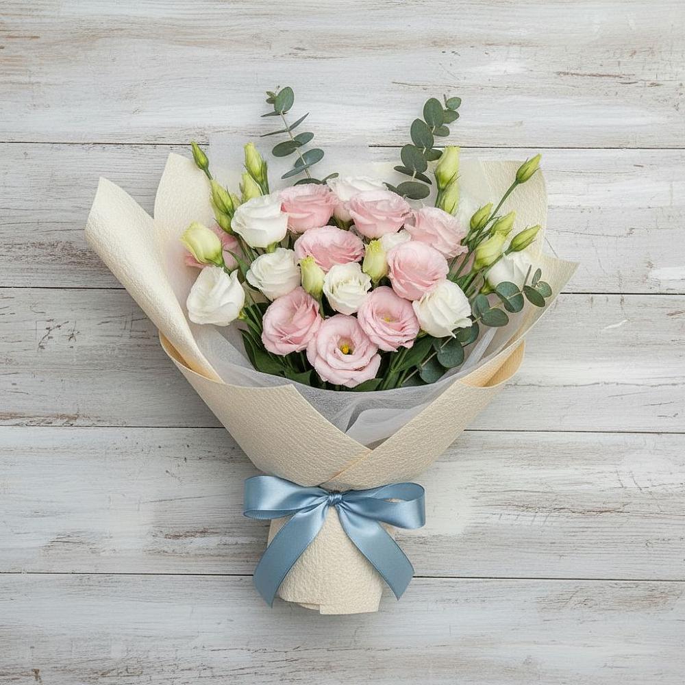 Букет цветов из: Лизиантусы в Приближной